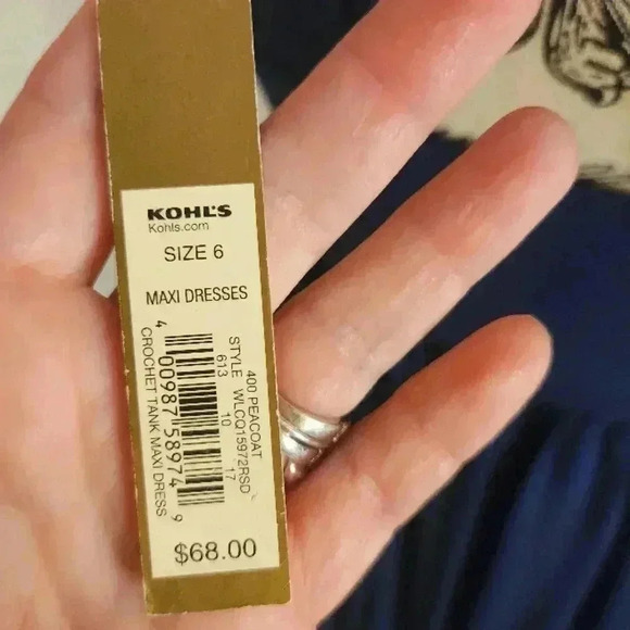 NWT LC Lauren Conrad Blue Sleeveless Maxi Dress - Picture 6 of 12